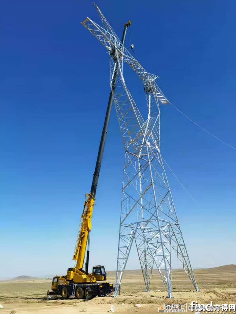 三一全路面起重机搭载艾里逊变速箱 戈壁友好绿色电力建设之神车