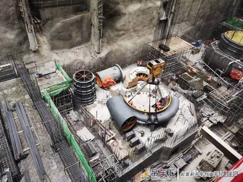 山东最大抽水蓄能电站最后一台机组座环蜗壳吊装成功