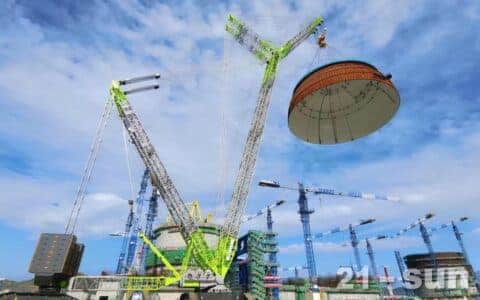 中联ZCC3200NP助力漳州核电“华龙一号”1号机组完成穹顶吊装