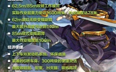 中联500吨吊车，发挥六桥极限，机动和性能完美平衡！具备“5+2”双臂工作模式