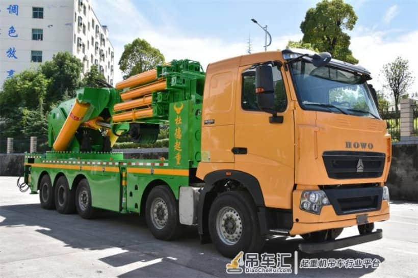湖北杜德起重5轴130吨半折叠随车吊