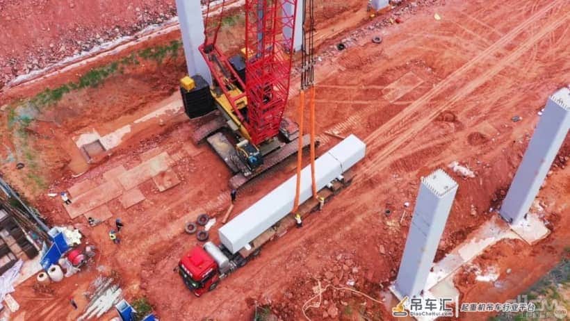三一履带起重机助成都东西城市轴线简阳段施工进入“快车道”