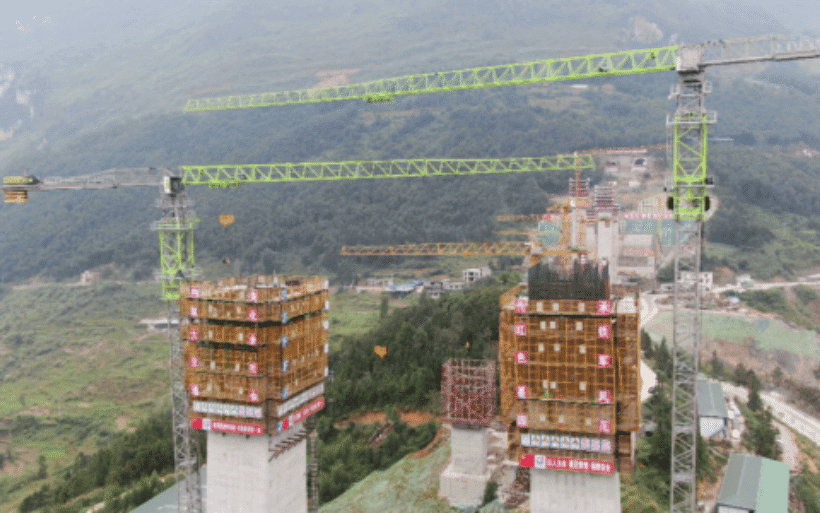 再啃“硬骨头”！中联重科塔机全力助建牂牁江特大桥