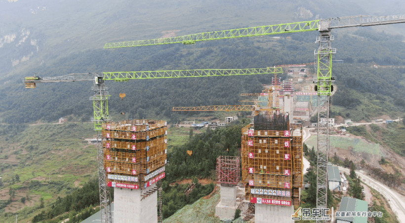 再啃“硬骨头”!中联重科塔机全力助建牂牁江特大桥