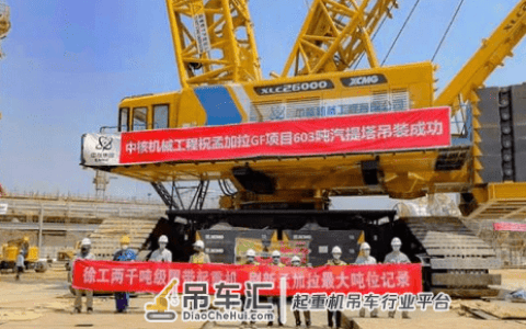 出口孟加拉国最大吨位的履带起重机，创下了我国出口纪录