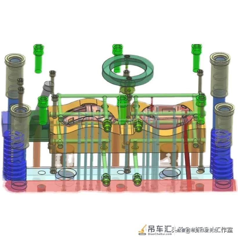 机械设计单梁 桥式起重机cad图纸 二维图 零件 结构模型图纸