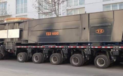 世界上首台多轴线桁架臂1600吨起重机TZX1600交付用户