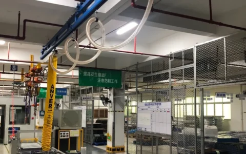 起重机物料搬运｜高博单轨起重机应用于空调包装