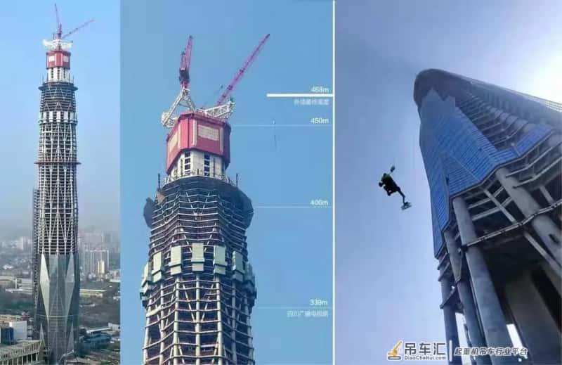 凌空展翅伸绿臂 中联重科智能高机ZA20JE“飞上”成都第一高楼