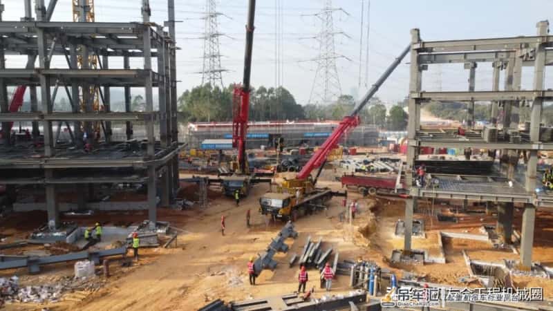 17台三一起重机同时作业,共同“构”筑城市美好家园