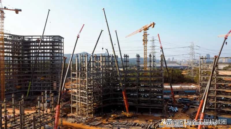 17台三一起重机同时作业,共同“构”筑城市美好家园