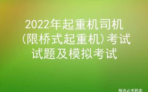 2022年起重机司机(限桥式起重机)考试试题及模拟考试