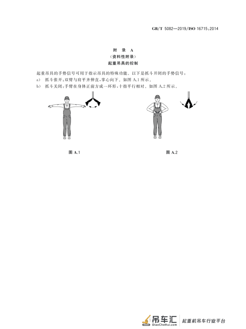 标准 | 起重机 手势信号 GB/T 5082-2019