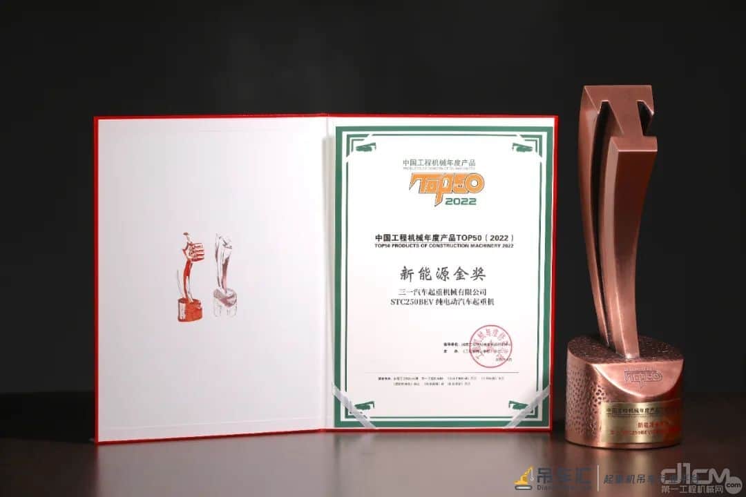行业标杆,减排先锋,三一两款起重机斩获“新能源金奖”