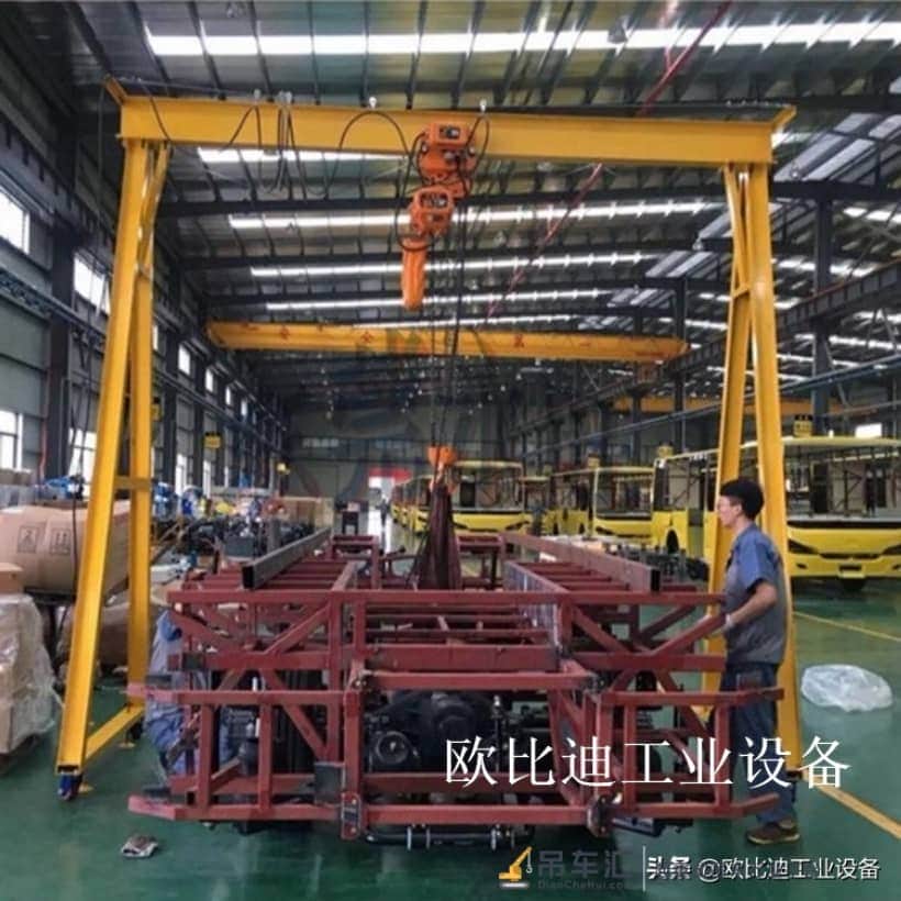 上下左右全电动龙门吊 移动3吨龙门架 简易式轻型龙门吊架