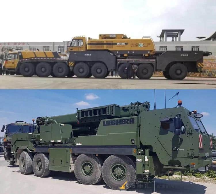 世界军用拖车系列130:象房怪兽，三一SAC6000与利勃海尔G-BKF军吊