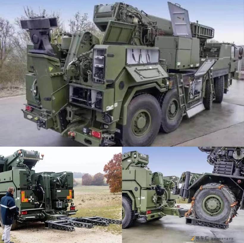 世界军用拖车系列130:象房怪兽,三一SAC6000与利勃海尔G-BKF军吊
