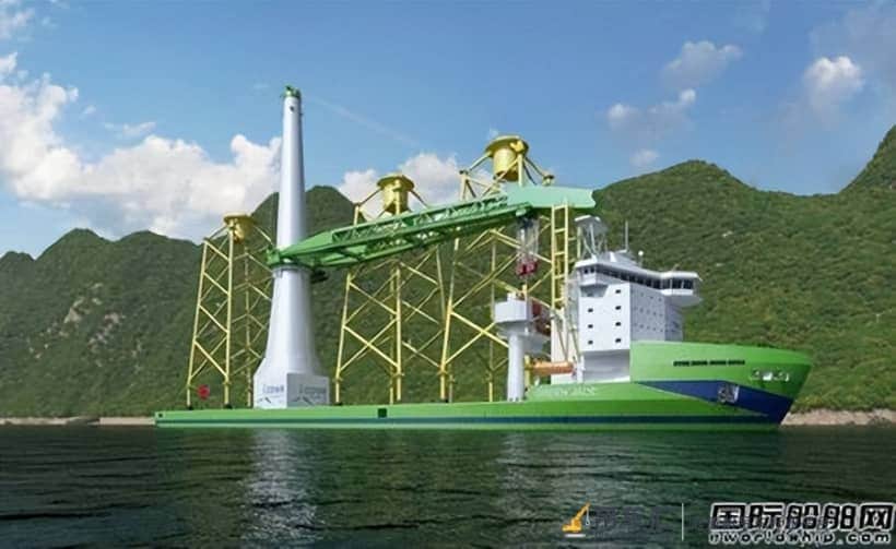 全球第二大?台湾地区自主建造首艘风电场大型浮吊船下水