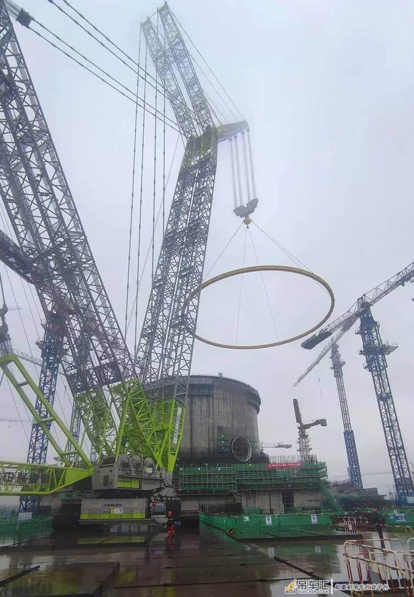 3200履带吊助力漳州核电2号机组环承梁整体吊装