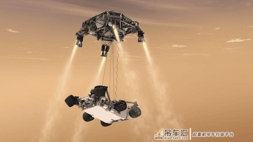《太阳系生命探索》核电池好奇号火星车,靠空中吊车着陆?