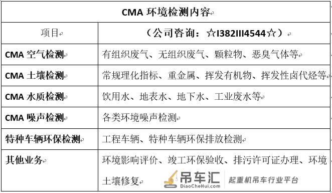 天津工程特种车辆尾气检测CMA资质公司(叉车、吊车、铲车等)