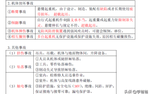 22年注册安全工程师技术黄金考点起重机事故，注安学霸笔记