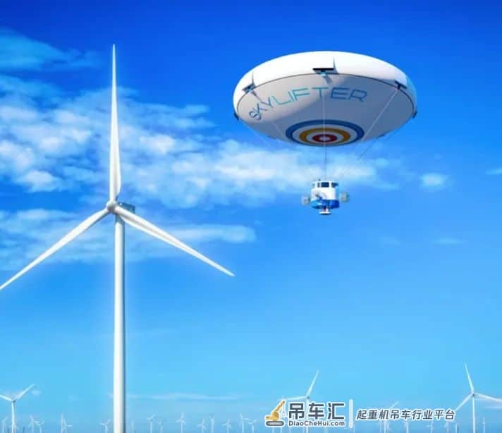 创新!适合安装风电机组的空中起重机
