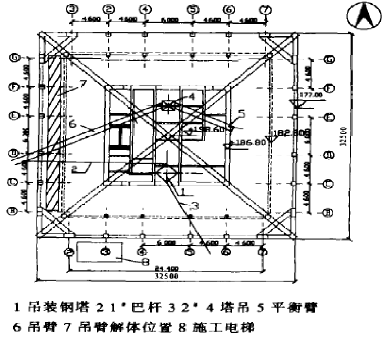 超高层高空塔吊拆除工程