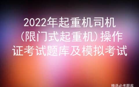 2022年起重机司机(限门式起重机)操作证考试题库及模拟考试
