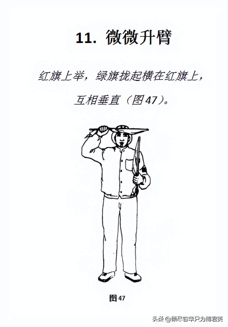 起重机指挥的旗语手势（一）