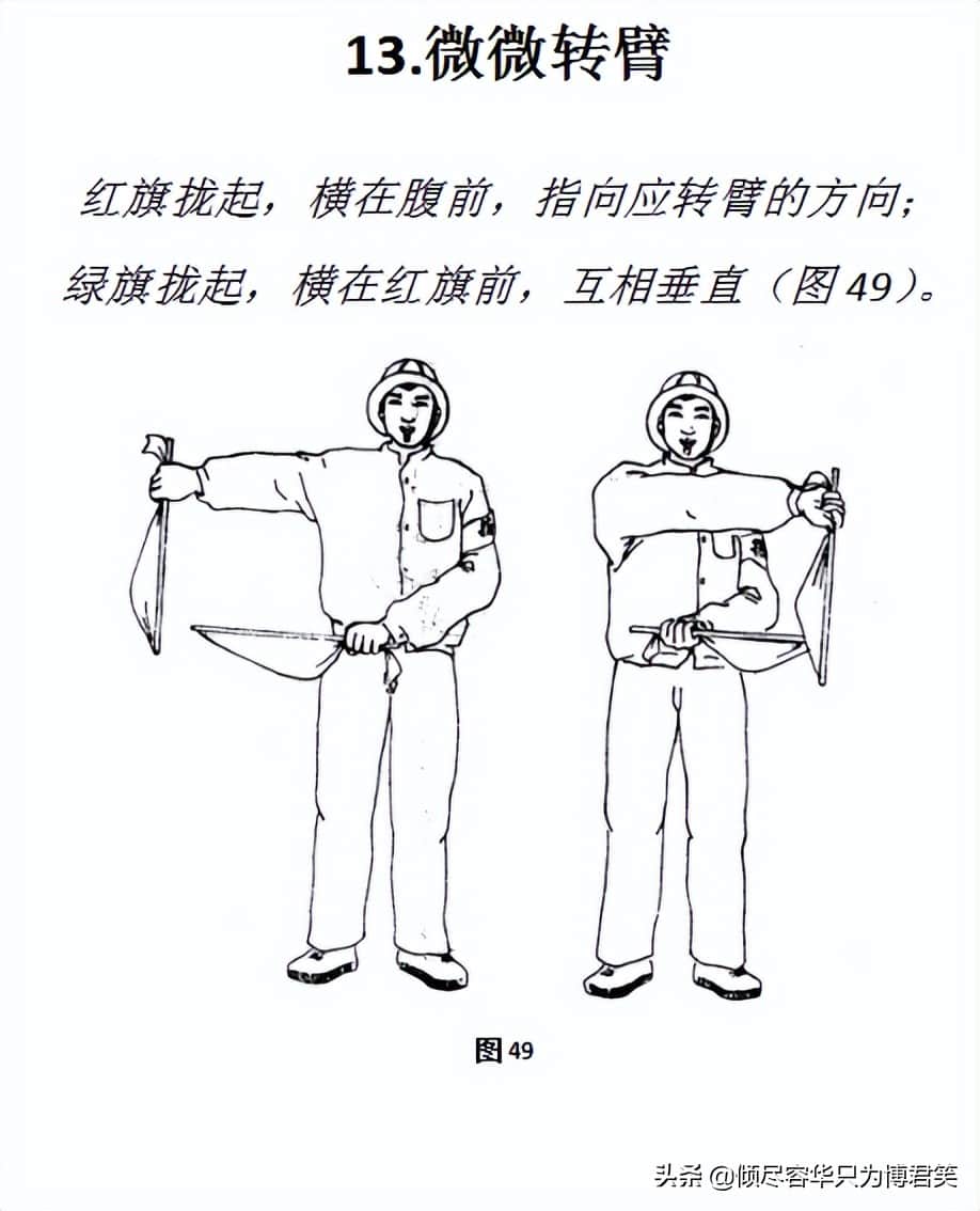 起重机指挥的旗语手势（一）