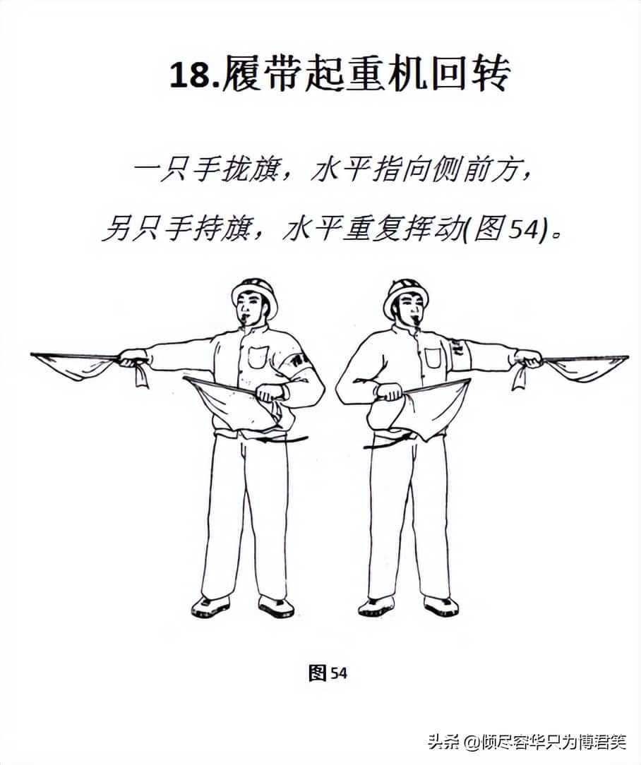起重机指挥的旗语手势（一）