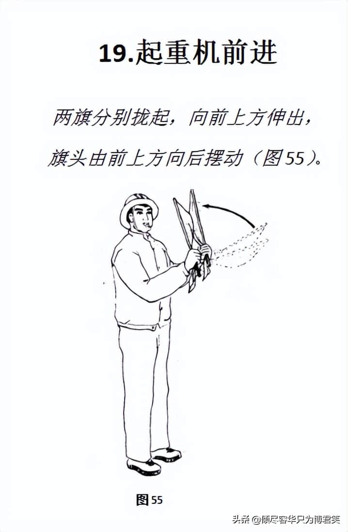 起重机指挥的旗语手势（一）
