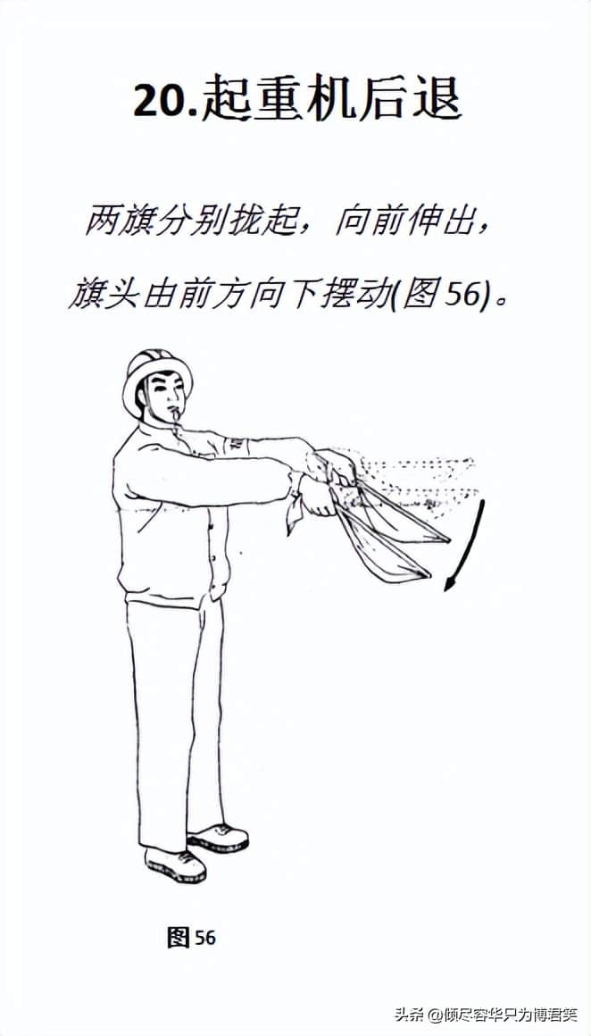 起重机指挥的旗语手势（一）