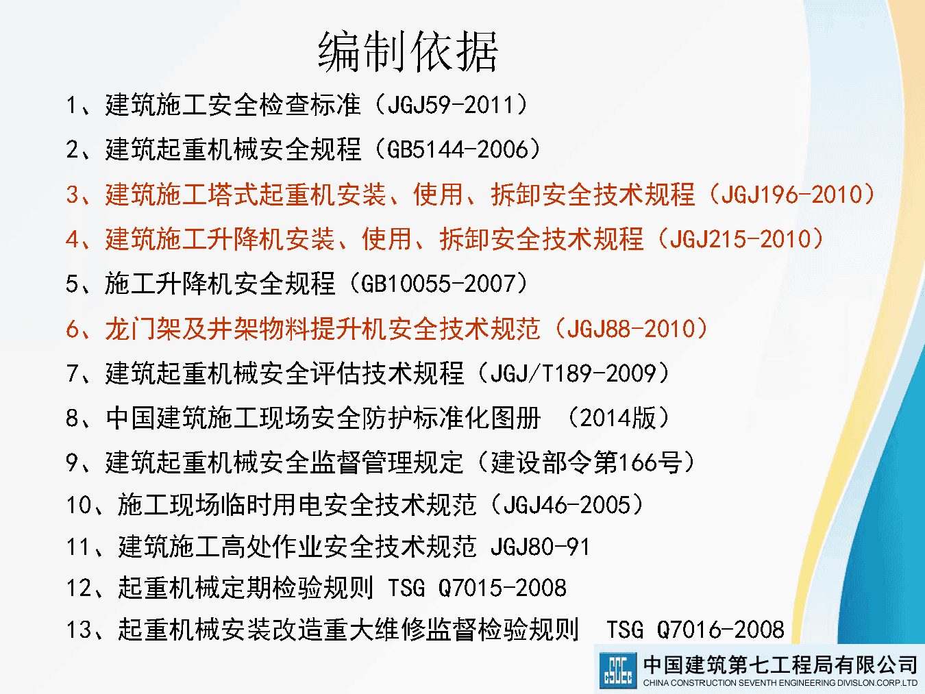著名央企建筑起重机械安全技术标准及相关检查方法