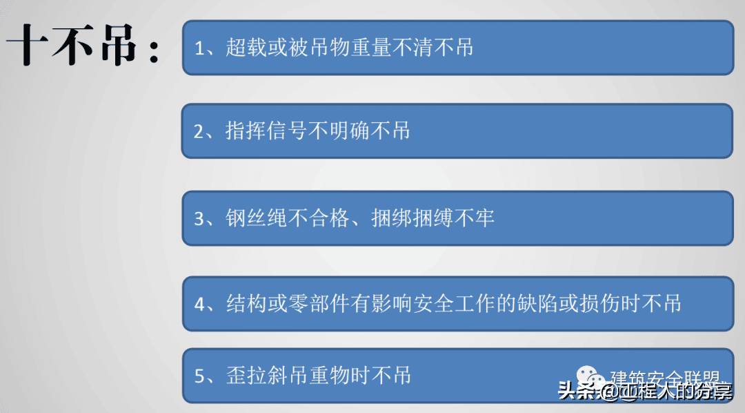 那么多款十不吊选一款给你的工地塔司信号工作业人员进行教育吧