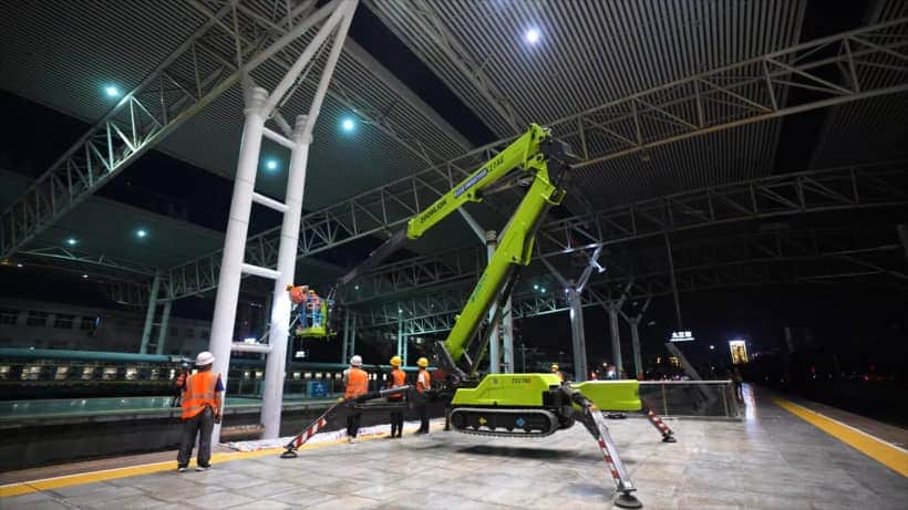 "X战警"首战告捷,中联重科蜘蛛式高空作业平台高效助建九江火车站