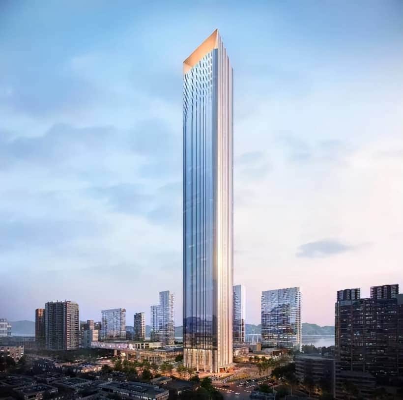 高温连续奋战72小时,中联重科泵车高效助建379米“浙南第一高楼”
